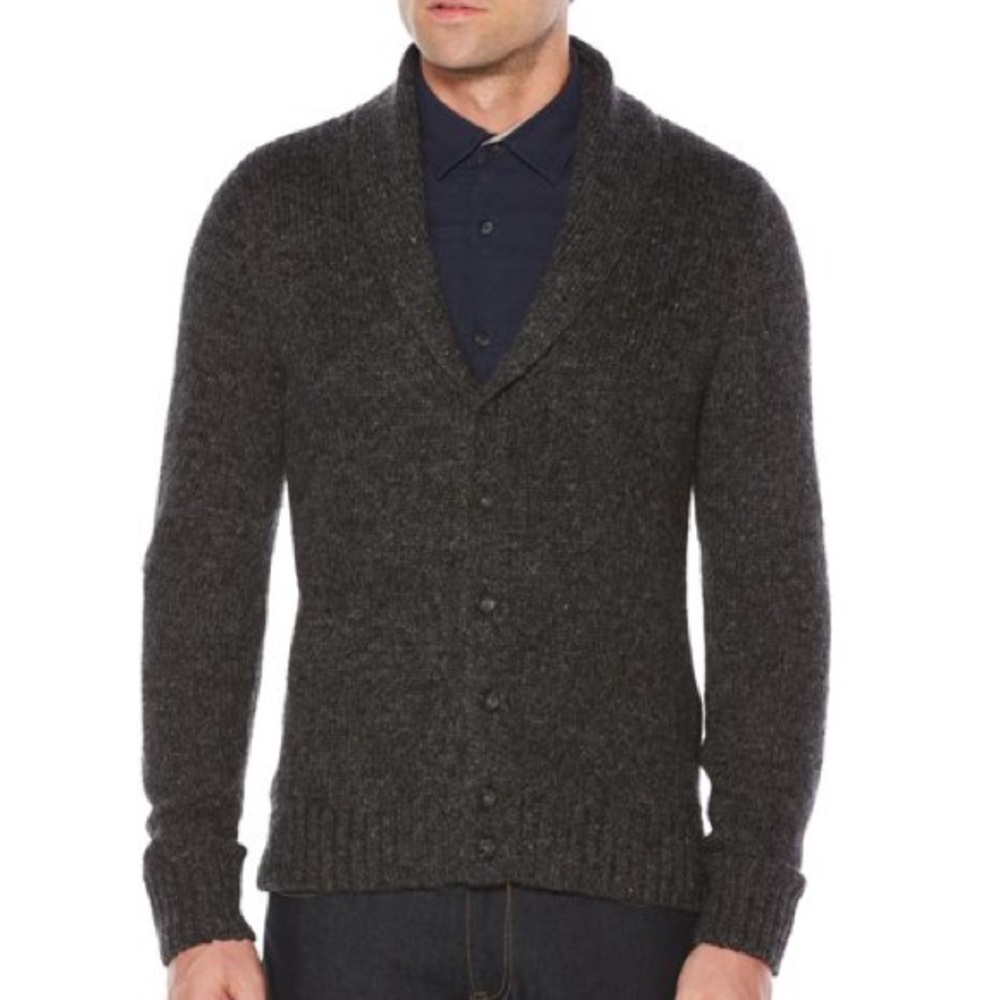 NWT Penguin Donegal Cardigan Heathered Charcoal M